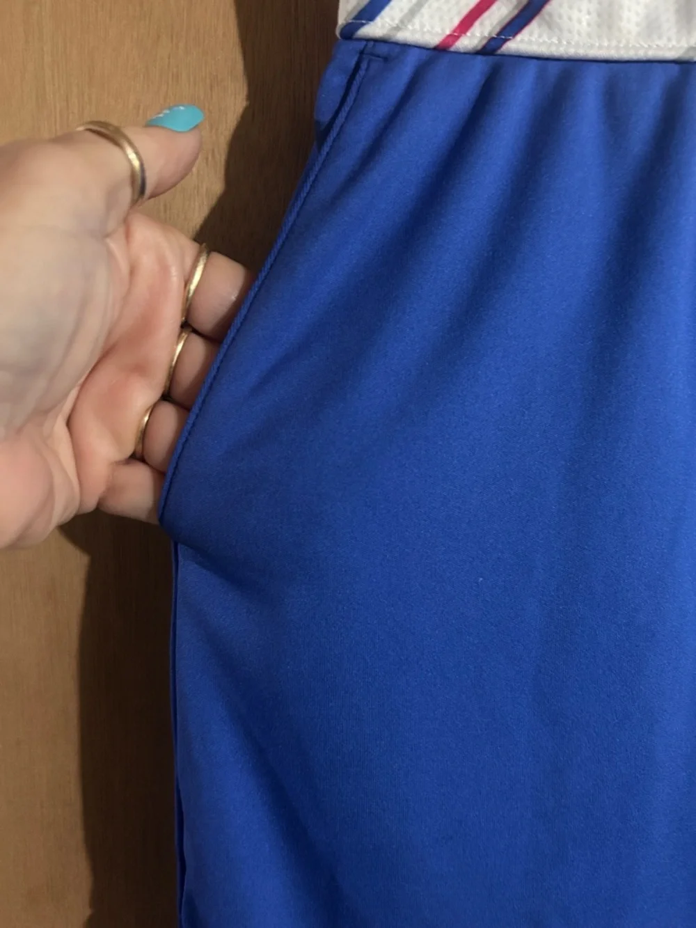 Izod Women’s Blue Golf Skort with Striped Waistband